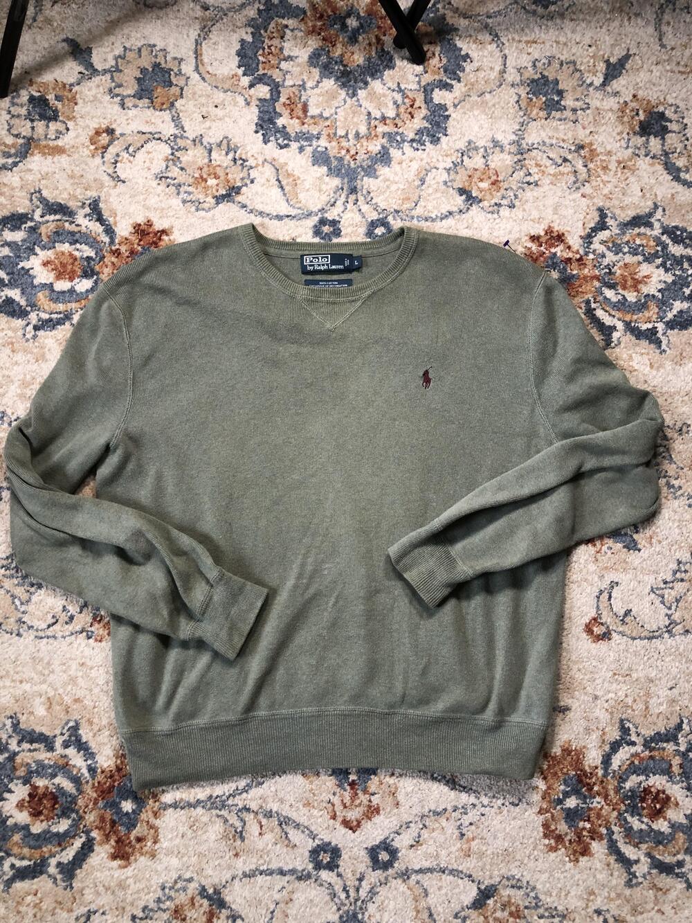 Polo Ralph Lauren Sweater Mens Large Crewneck Pullover Classic Pony Pullover